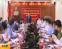 Bí thư Thành ủy Hà Nội Vương Đình Huệ làm việc với Huyện ủy Mê Linh